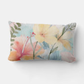 パステルかわいらしモダン花 ランバークッション (裏面)