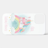 パステルかわいらしユニコーンネームユニコーン虹 Case-Mate iPhoneケース (裏面 (横))