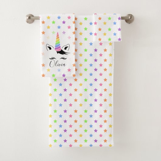 パステルかわいらしユニコーン バスタオルセット (インサイチュ)