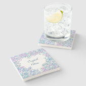 パステルかわいらしラグジュアリー宝石クリスタルディヴァ ストーンコースター (横)