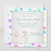 パステルかわいらしラムジェンダーリビール 招待状 (裏面)
