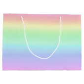 パステルかわいらしレインボーエステティックグラデーション ラージペーパーバッグ (裏面)