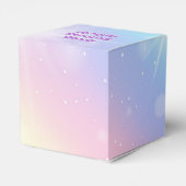 パステルかわいらしレインボーカスタム誕生日ガールフォト フェイバーボックス (裏面サイド)