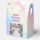 パステルかわいらしレインボーガールズフォトバースデーパーティー フェイバーボックス (オープン)