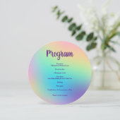 パステルかわいらしレインボーグラデーション結婚式 プログラム (スタンド正面)