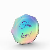 パステルかわいらしレインボーグラデーシ結婚ェント フォトブロック (左)