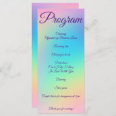 パステルかわいらしレインボーグラデーシ結婚ェント プログラム (正面/裏面)