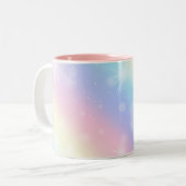 パステルかわいらしレインボースパーガーリークル ツートーンマグカップ (正面左)