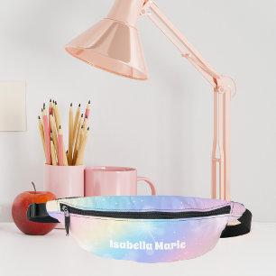 パステルかわいらしレインボースパークルパーソナライズされた ファニーパック