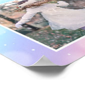 パステルかわいらしレインボーフォトガールズバースデーパーティー ポスター (角)