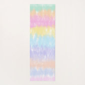 パステルかわいらしレインボー絞り染めストライプ名 ヨガマット (裏面)