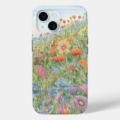 パステルかわいらしワイルドフラワーの水彩草原 Case-Mate iPhoneケース (裏面)
