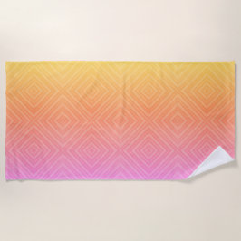 パステルかわいらし催眠ダイアモンドモダンアーポップ・アートのト ビーチタオル