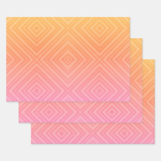 パステルかわいらし催眠ダイアモンドモダンアーポップ・アートのト ラッピングペーパーシート (セット)