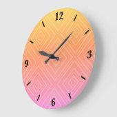 パステルかわいらし催眠ダイアモンドモダンアーポップ・アートのト ラージ壁時計 (傾斜)