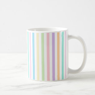 パステルかわいらし垂直ストライプパターンMag コーヒーマグカップ