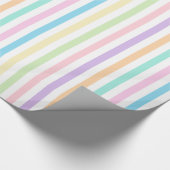 パステルかわいらし垂直ストライプ紙 ラッピングペーパー (角)