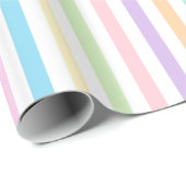 パステルかわいらし垂直ストライプ紙 ラッピングペーパー (ロールコーナー)