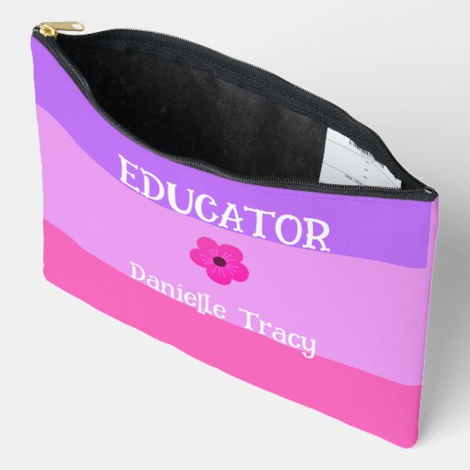 パステルかわいらし春カラー先生 アクセサリーポーチ (見開き)