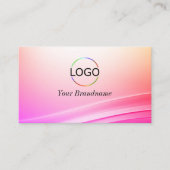 パステルかわいらし曲カラフル式デコールロゴQRコード 名刺 (正面)