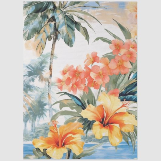 パステルかわいらし海ビューデクページ 薄葉紙 (正面)