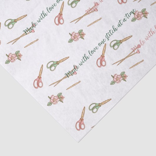 パステルかわいらし編み物をテーマにしたカスタム 薄葉紙 (詳細)