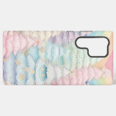 パステルかわいらし色のクリスマスツリー SAMSUNG GALAXYケース (裏面横)