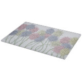 パステルかわいらし色花 カッティングボード (角)