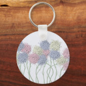 パステルかわいらし色花 キーホルダー (正面)