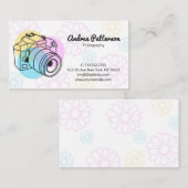 パステルかわいらし花の写真名刺 名刺 (正面/裏面)