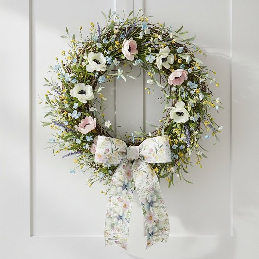 パステルかわいらし花の柄 サテンリボン