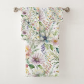 パステルかわいらし花の柄 バスタオルセット (インサイチュ)