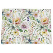 パステルかわいらし花の柄 ラージペーパーバッグ (正面)