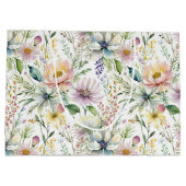 パステルかわいらし花の柄 ラージペーパーバッグ (裏面)