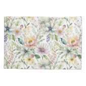 パステルかわいらし花の柄 枕カバー (裏面)