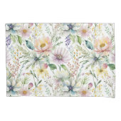 パステルかわいらし花の柄 枕カバー (正面)