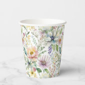 パステルかわいらし花の柄 紙コップ (裏面)
