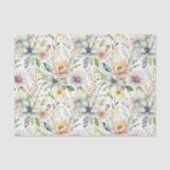 パステルかわいらし花の柄 薄葉紙 (正面)