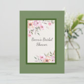 パステルかわいらし花びらブライダルシャワー 招待状 (スタンド正面)