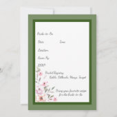 パステルかわいらし花びらブライダルシャワー 招待状 (裏面)