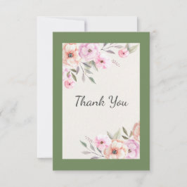 パステルかわいらし花びら サンキューカード