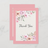 パステルかわいらし花びら サンキューカード (正面/裏面)