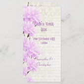 パステルかわいらし薄紫フローラ教会の結婚式 プログラム (正面/裏面)