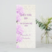 パステルかわいらし薄紫フローラ教会の結婚式 プログラム (スタンド正面)