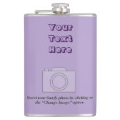 パステルかわいらし薄紫 フラスク (正面)