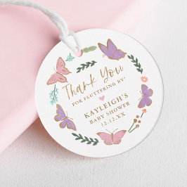 パステルかわいらし蝶サンキュー フェイバータグ