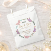 パステルかわいらし蝶サークルフレームありがとう フェイバーバッグ (クリップ留めされた状態)