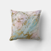 パステルかわいらし金ゴールド大理石クインスパイアッション クッション (裏面)