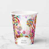 パステルきらめくキャンディランド誕生日 紙コップ (正面)