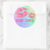 パステルきらめくリップスクラブ製品ラベル ラウンドシール (バッグ)